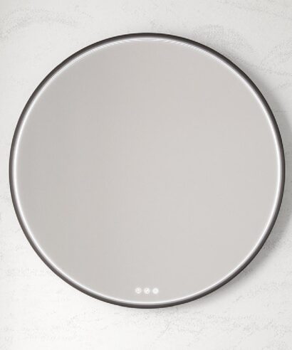 Frame round Specchiera con luce integrata